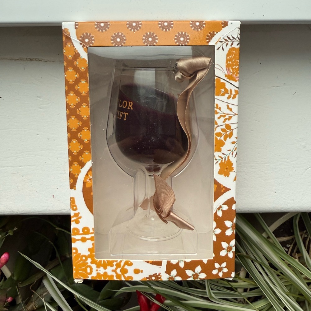 Taylor Swift Evermore NBNC wine glass ornament 2024🍷
